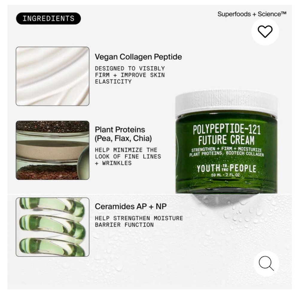 NWT Youth to the People  POLYPEPTIDE-121 FUTURE CREAM TRAVEL SIZE 0.05oz